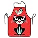 Produktbild Bib Apron Adult Women UnisexDurable Comfortable Washable for Cooking Baking Kitchen Restaurant Crafting-Cartoon Black Cat Bird