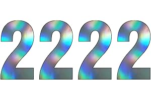 ZARB 【Pack of 4】Multi Shine Silver Wheelie Bin Number (0) Self Adhesive Water Resistant Stickers, 7 Inches Bin Numbers for Wheelie Bins Dustbins Garbage bins (2)