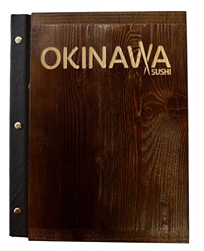 Speisekarte Holz Karte Edel Menu-Karte A4 Restaurant Pub Bar Holzwurmoptik 015 Neu - 7