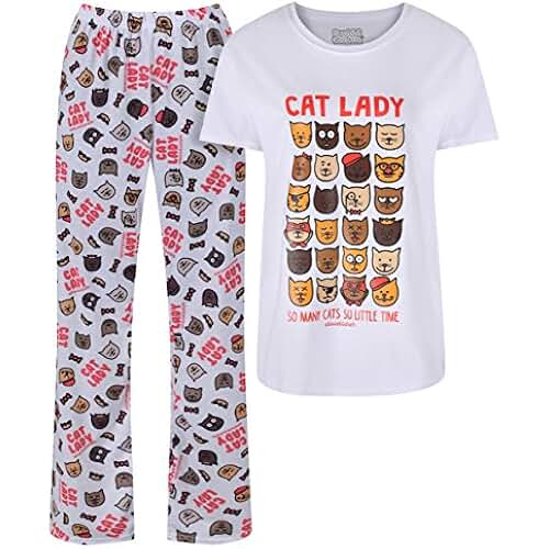 Amazon.co.uk ladies cat pyjamas