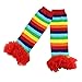 Wennikids Toddler Infant Baby Sweet Winter Christmas Baby Leg Warmers/Ruffle Leggings/leggies 12 Rainbow stripe