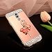 Produktbild Hülle für Huawei Honor 6X, Huawei Honor 6X Spiegel Silikonhülle,Herbests Huawei Honor 6X Glitzer Weich TPU Mirror Case Handyhülle mit 360 Grad Ständer de Ballet dancer Entwurf mit Diamant und Strass Glanz Kristall Funkeln Bling Glitter ,Crystal Soft PC Ultradünn Cover Bumper Case Schutzhülle Etui für Huawei Honor 6X-Ballettmädchen Roségold