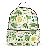 ALAZA Rana Divertida Mochila Animal para School Bookbag