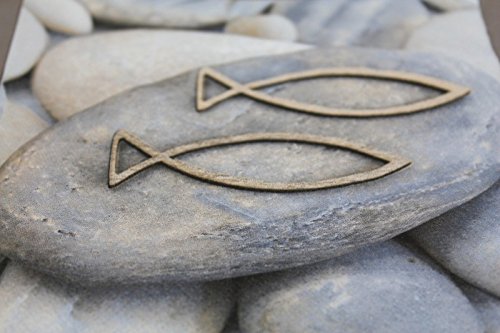 SET: 40+50 Servietten Fisch Steine Blau Kommunion Konfirmation Tischdeko Deko - 5