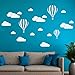 Price comparison product image OSYARD Cloud Wall Stickers Vinyl Decals Children's Room Nursery Boys Girls Transfer white Ballon Murals