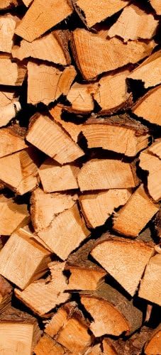 posterdepot Door Wood Stacking Chopped Log for Fireplace – Door Poster Size KTT0184 93 x 205 cm, 1 piece