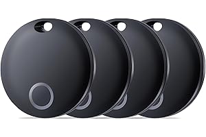 Reyke Smart Tag Pro, Koffer Tracker kompatibel mit Apple Wo ist APP (nur iOS), Schlüsselfinder für Schlüssel, Gepäck, Koffer, Brieftasche, IP67 wasserdicht, 4er Pack