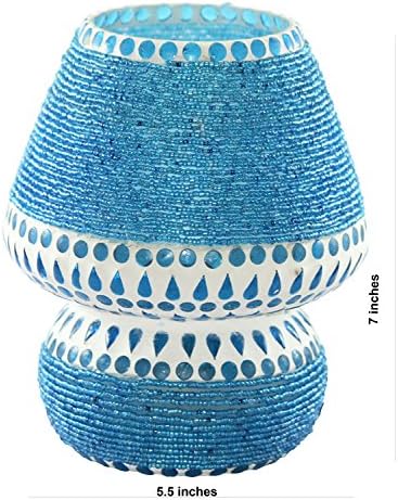 Edivine's Diffuser/Candle Holder/Handcrafted Festive Home Decor Mosaic Glass Candle Stand with round base Votive Tealight Holder, (DESIGN #53)