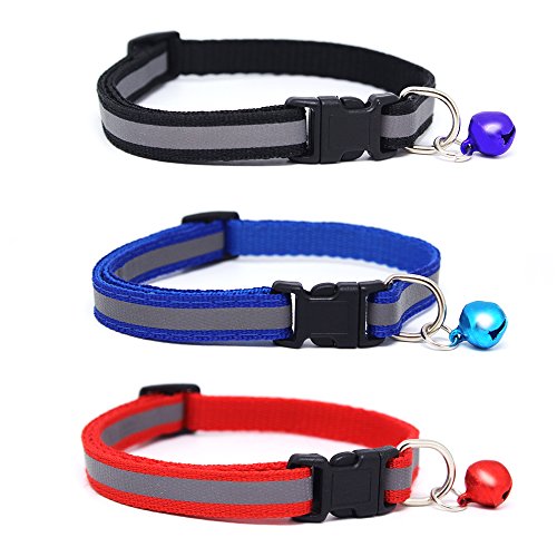 Hysagtek-3X-Adjustable-Reflective-Pet-Collar-Breakaway-Buckle-with-Bell-for-Cat-Dog-Ramdon-3-Colors