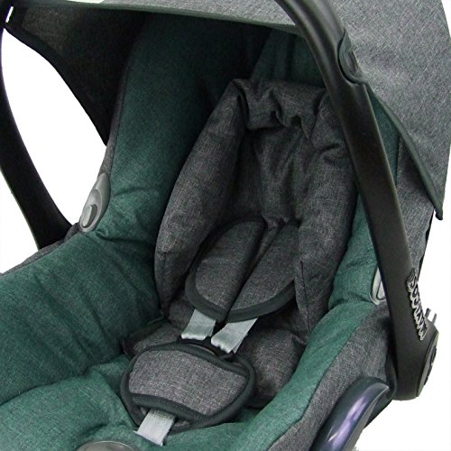 BambiniWelt Ersatzbezug für Maxi-Cosi CabrioFix 6 tlg. GRAU / TÜRKIS *NEU* Bezug für Babyschale Sommerbezug Cabrio Fix - 4