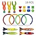 Produktbild Movein 19 Stück Tauchen Spielzeug Unterwasser Schwimmbad Spielzeug, Schwimmspielzeug Tauchringe Tauchspiel Einschließlich 3Stk Tauchen Gras/4Stk Tauchringe/4Stk Torpedos Banditen/8Stk Tauch Edelsteine