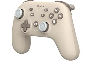 PXN P50L Switch Controller, Wireless Game Controller with App, Turbo, Macro, 6-Axis Gyro, Vibrazione, Funzione di Dveglia, Controller per Switch/Lite/OLED/PCPC-Steam - Brown
