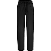 DiULi Unisex Sanitary Trousers, Women's Men's Medical Uniforms, Work Trousers, Elastic Waist, with 4 Pockets, Professional Ki