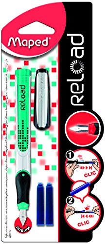 Maped M222710 - Füllhalter Reload Boy, Federstärke: M, blau/schwarz