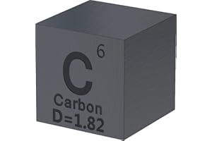 GALLANT METALS Carbon Cube - Metal Element Cubes - Laser Engraved Density Cube set for a Periodic Table of Elements Collection - (Carbon, 1 inch)