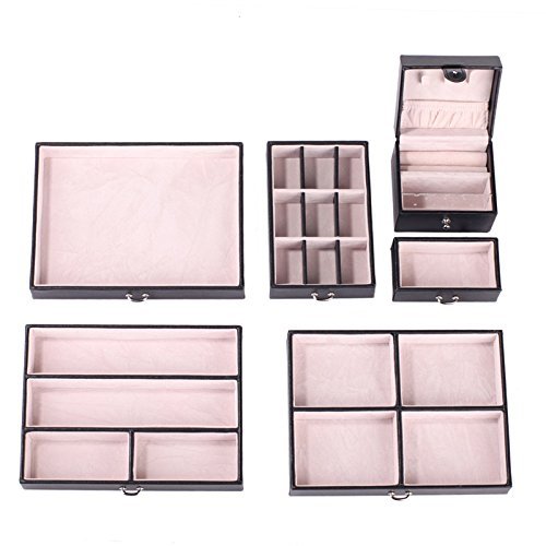 ROWLING Schmuckkästchen Schwarz Schmuckkasten Schatulle Schmuckkoffer mit Mini Box ZG145 - 5