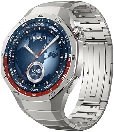 HUAWEI WATCH GT 5 Pro 46mm Smartwatch, Design Elegante, Sport di Alto Livello, Monitoraggio della Salute, 100 Modalità, 14 Giorni di Durata, GPS, Chiamata Bluetooth, iOS e Android, Titanium