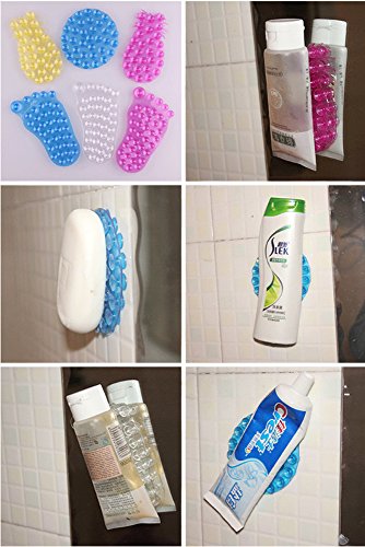 dealglad® 3 PVC Kunststoff, starkes Magic doppelseitig Vakuum Saugnapf Sucker (zufällige Farbe), plastik, Palm, 13 x 10cm(Palm) / 12 x 7cm(Feet) - 7