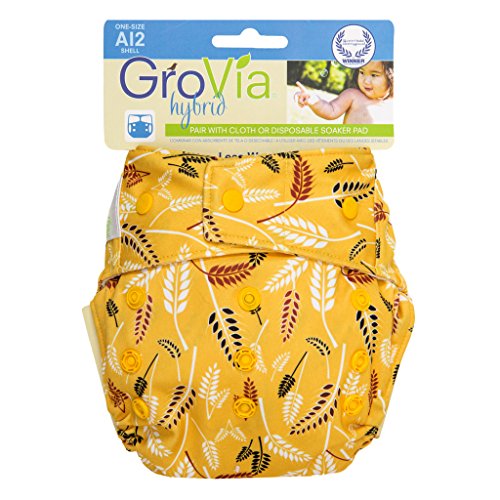 GroVia® Hybrid One-Size Cloth Nappy Shell, Snaps, Sweetgrass