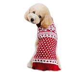 YiJee-Natale-Animale-Domestico-Maglione-Fiocco-di-Neve-Design-Vestiti-di-Inverno-Rosso-XXS