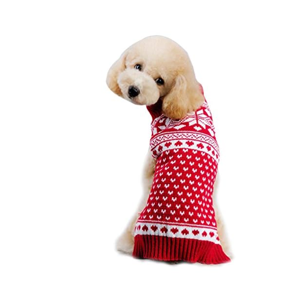 Vestiti Di Natale Per Cani.Maglione Invernale Natalizio Per Cane Stile Fiocco Di Neve Lovechihuahua It