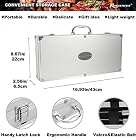 ROMANTICIST 20pcs Edelstahl Grillbesteck Set im Aluminium-Koffer, BBQ Grill Zubehör Set fürs Camping – Bild 5