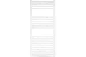 Radiador Toallero Cicsa ZETA X * Radiadores Toalleros de Agua Caliente Calefaccion (Medidas 1120 x 500 mm) * Secatoallas de Baño con (450 Ejes) * En Color Blanco * 10 AÑOS de Garantía