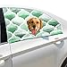 Produktbild Grüne Farbe Kreatur Design Faltbarer Hund Sicherheit Auto Gedruckt Fenster Zaun Vorhang Barrieren Protector Für Baby Kind Einstellbar Flexible Sonnenschutzabdeckung Universal Fit Für SUV