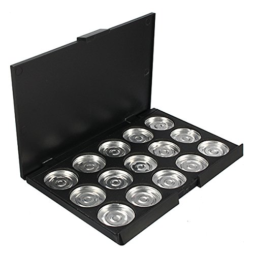 KINGSO 15 Grids 26mm Empty Magnetic Makeup Eyeshadow Concealer Pigment Aluminum Palette Pan