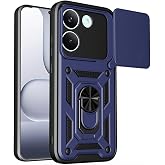 Aksesuarcim Xiaomi Poco X8 Pro ile Uyumlu Kılıfı Silikon Stand Y&uuml;z&uuml;kl&uuml; Ara&ccedil; Tutucu Mıknatıslı Darbe ve Kamera Korumalı Tank S