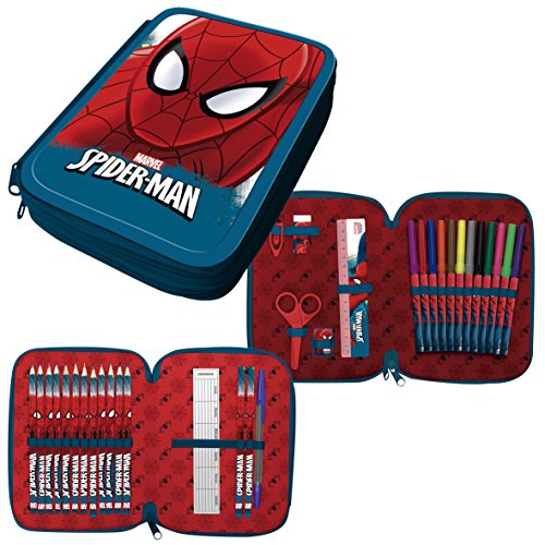 Spiderman Plumier 2 pisos 15X21X4,2CM