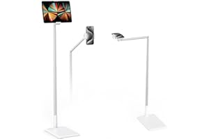 CAMOLO Tablet Floor Stand, Overhead Shot, Extendable Phone Holder,360° Angle Adjustable Phone Stand for iPad, Kindle, iPhone, gym, bed, eBook reader Or Other (4.7''-11'') Screen Devices