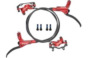 NYK Zoom - HB-876 - Freno de disco hidráulico de 4 pistones delantero y trasero de 800 mm y 1400 mm, juego para bicicleta de montaña MTB BMX