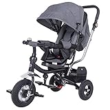 Das Kinderdreirad verfügt über einen Handgriff zur Elternlenkung des Dreirads.