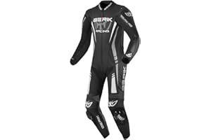 ‎BERIK Berik Absolute GP 1-Teiler Motorrad Lederkombi, schwarz/weiß, 54