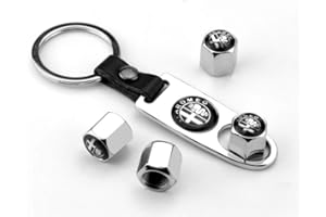 HENGYUESHANG Cassa Della Valvola Della Gomma Della Ruota Dell'automobile Per Alfa Romeo 159 147 156 Giulietta 166 146 Mito GT Giulia Stelvio Car Accessories (G)