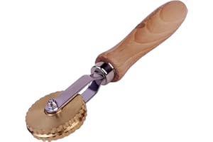 Tagliapasta Rotella Taglia Impasto | e Anche Un Chiudi Ravioli Che Sigilla Perfettamente Il ripieno | Lama in Ottone da 9 mm | [Made in Italy]