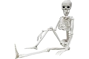 VidFair Skeleton Posable Halloween Full Body Skeleton Props Realistic Human Bones with Movable Joints for Halloween Christmas Day Other Party Decoration
