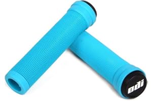 OLD DUTCH INTERNATIONAL Odi Longneck Pro Poignées sans collerettes pour guidon de BMX/trottinette turquoise Bleu