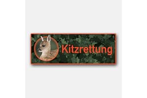 Wilde Hilde Original Kitzrettung Schild - Magnetschilld für KFZ - Autoschild Rehkitzrettung