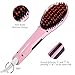 Straighter Comb,Emontek® Hair Straightening Brush,Electric Hot Hair Brush LCD Ion Brush Auto Straight Tool,Anti-Scald Massager,Electric Comb Hair Straightening Irons (UK Plug) (Pink)