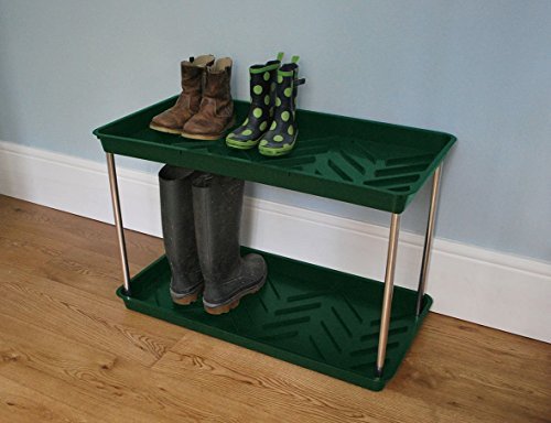 Two Tier Boot Tray - Green by Greenfingers
