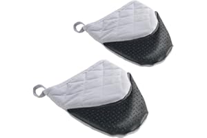 Metaltex Guantes Cocina, Algodón, Gris, 14 cm, 2 Set