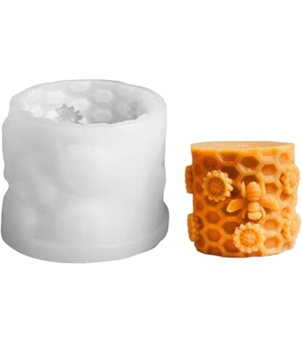Moule à Bougies En Silicone 3D En Forme De Ruche - Moule à Bougies En Forme De Ruche - Moule à Bougies En Forme De Nid D'abeille - Moule à Bougies En