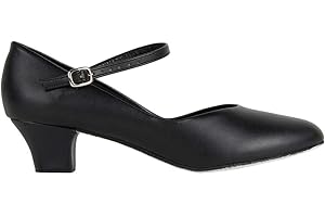 SÓ DANÇA So Danca CH791 Charakterschuhe Damen Latein Salsa Rumba Trachten Tango Tanz Schuhe mit Chromledersohle, Weite M, Absatz 4 cm mit Pirou® Schuhbeutel