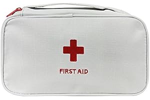 BXT Sac Trousse de Secours Pilulier Urgence Premiers Soins Organiseur de Pilule Compartiment de Rangement Médecine Sacoche de Protection pour Voyages Voiture Maison Camping Solution Saline