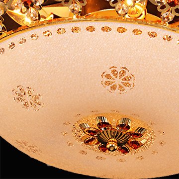 Preisvergleich Produktbild Kristall Deckenleuchten LED Gold Wohnzimmerbeleuchtung Runden Modern Durchmesser 40cm 50cm , warm , 40cm