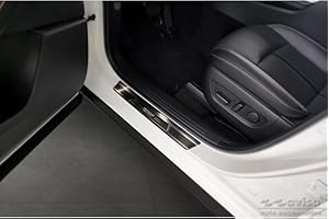 Avisa Schwarz Edelstahl Einstiegsleisten kompatibel mit Mazda CX-60 (KH) 2022- - 'Performance Special Edition' - 4-Teilig