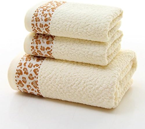 X&amp;L Idea cotton Leopard print 70*140 bath towels , yellow , 70*140