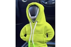 GEHANICO Car Shifter Hoodie Auto Schaltknauf Abdeckung, 9 Farben, kreative Hoodie Auto Schaltknauf Schalthebel Abdeckung Schaltknauf Hoodie staubdichter Schutz Sweatshirt Schaltknauf Hoodie (Gelb)